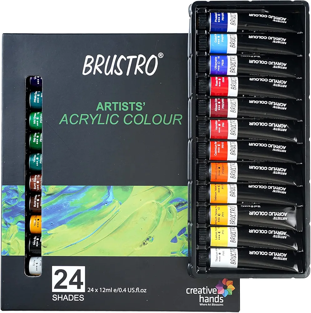 Brustro Artist Acrylic Colour Set – 24pc x 12ml