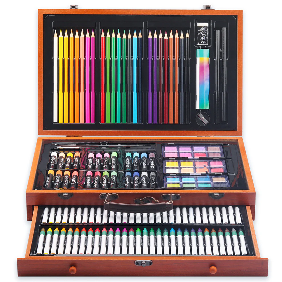 Kalour Deluxe Wooden Box Art Set – 142pc