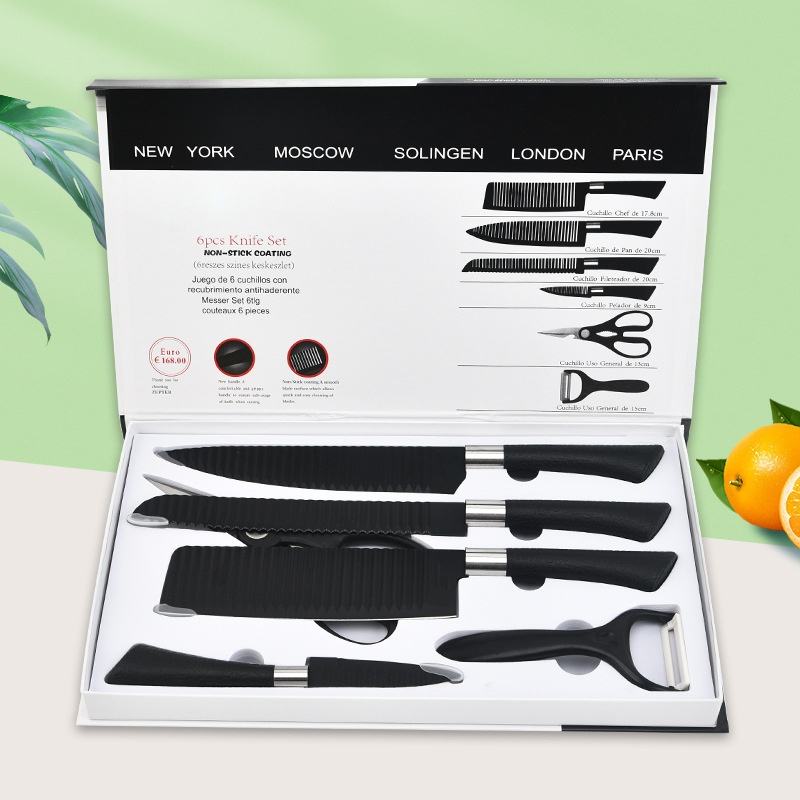 Stainless Steel Kitchen Knife Set - 6 pcs
