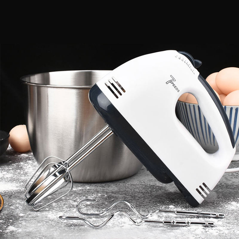 7 Speed Dough Hand Mixer Egg Beater Food Blender Multifunctional Food Processor Ultra Power Electric Kitchen Mixer Baking equipment 260W