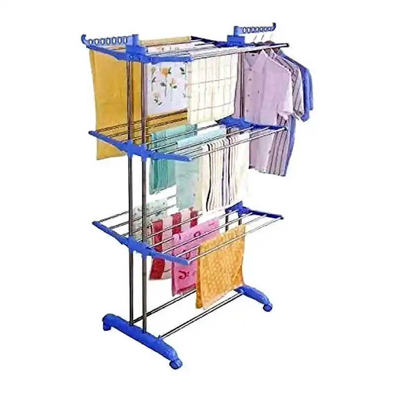 Multipurpose 3-Layer Movable Laundry Drying Stand